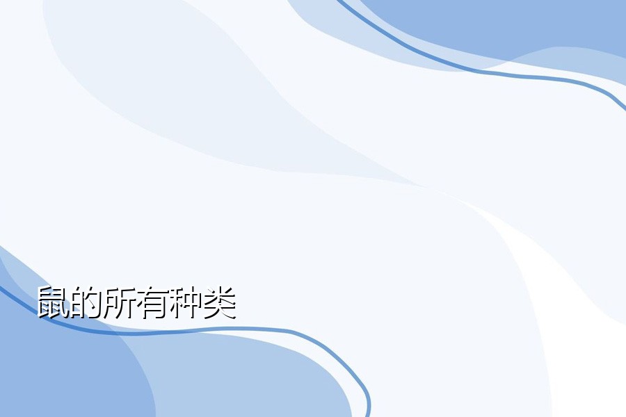 鼠的所有种类