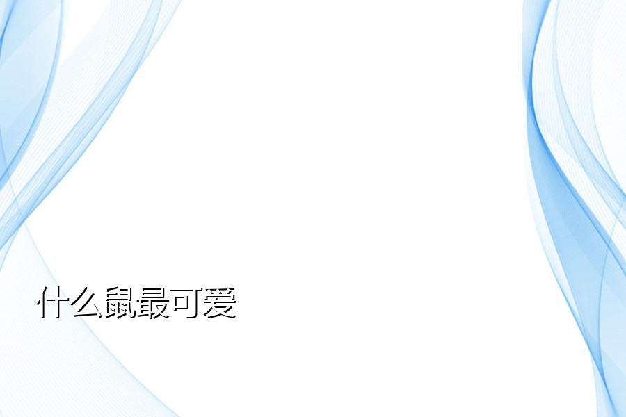什么鼠最可爱